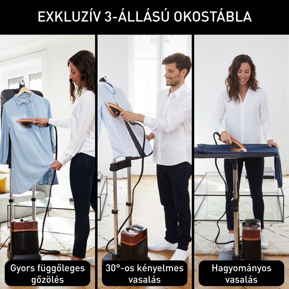 Ruhagőzölő Tefal Ixeo Power QT2020E0 Réz/Fekete
