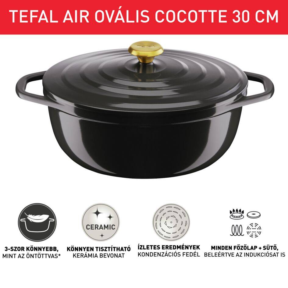 Ovális Air lábas, 30x23 cm