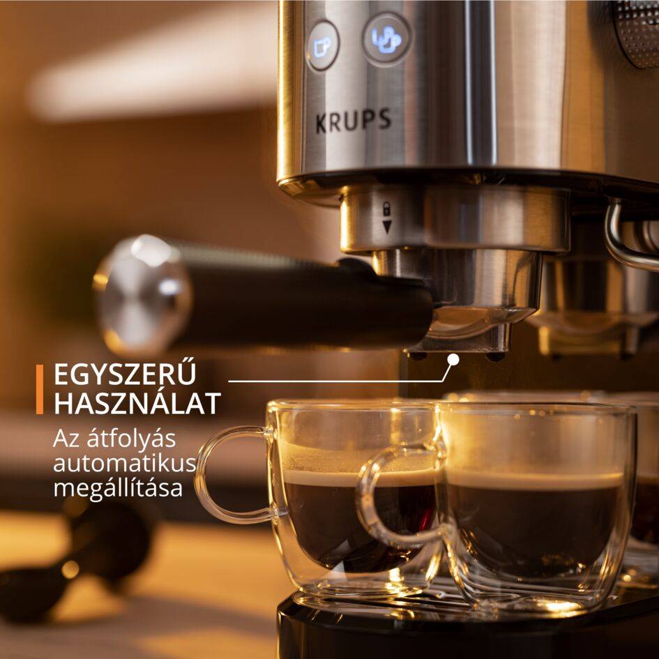 Karos kávéfőző KRUPS Virtuoso+ XP444C10 Fekete/Rozsdamentes acél