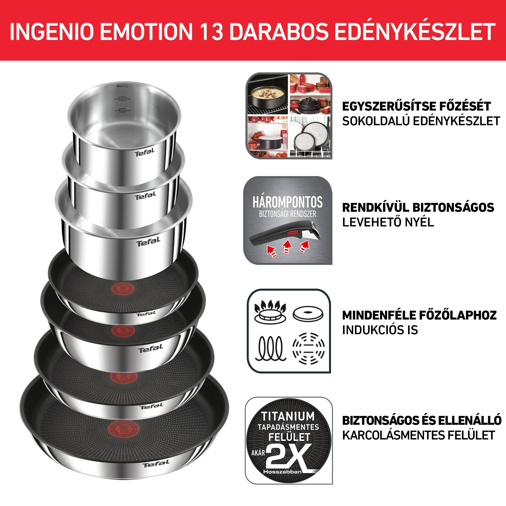 13 részes Ingenio Emotion On edénykészlet L897DS04