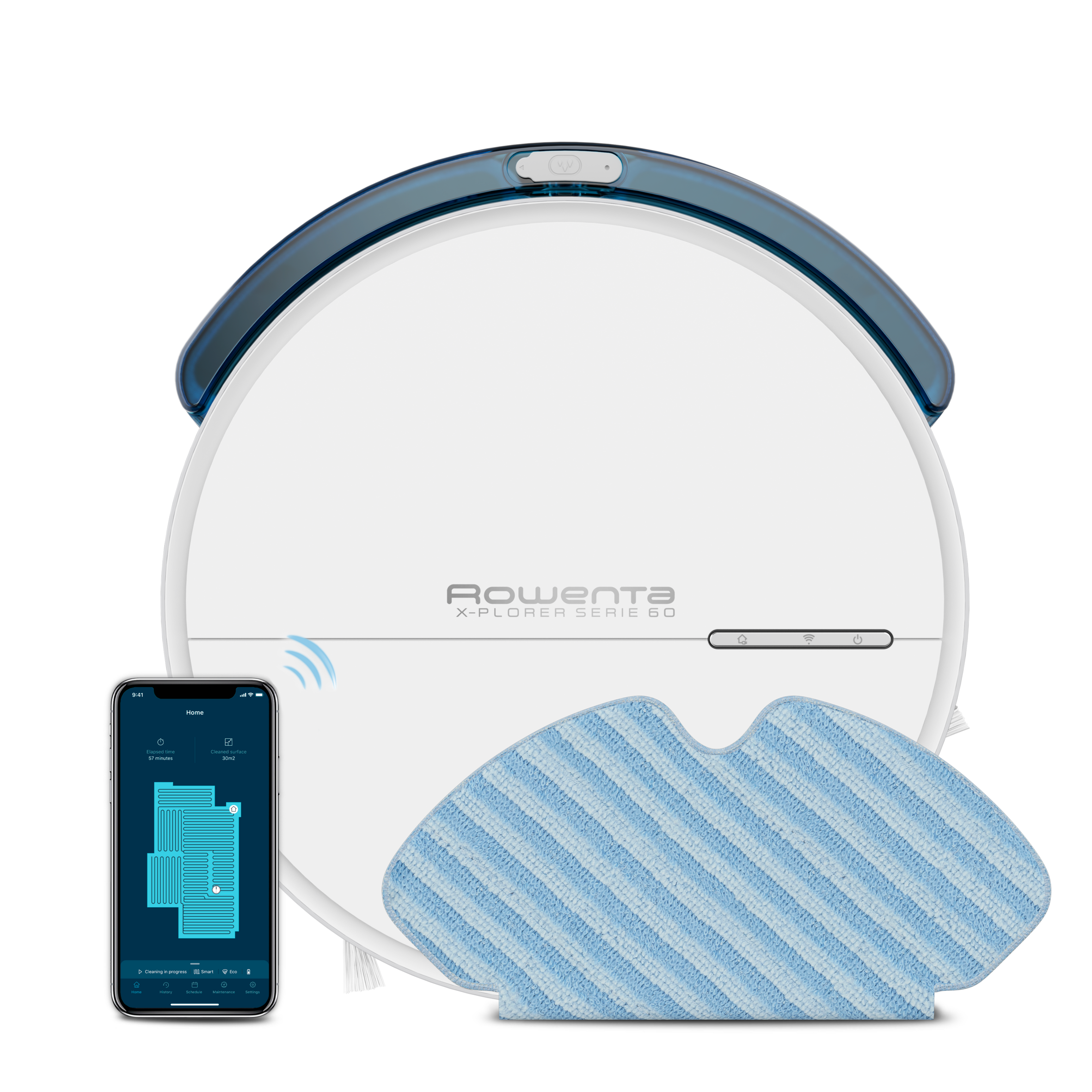 Robotporszívó Rowenta X-PLORER S60 Allergy 4in1 6cm RR7447WH