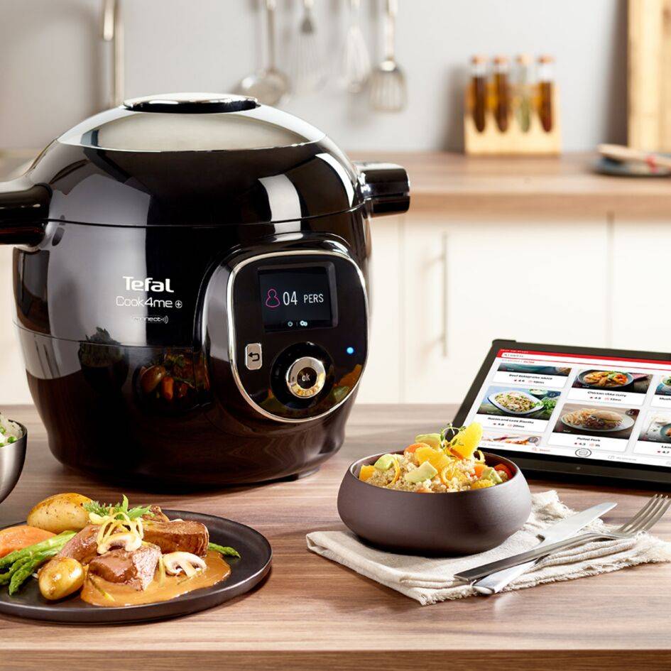 Többfunkciós elektromos kukta Tefal Cook4Me+ Connect CY855830 Fekete
