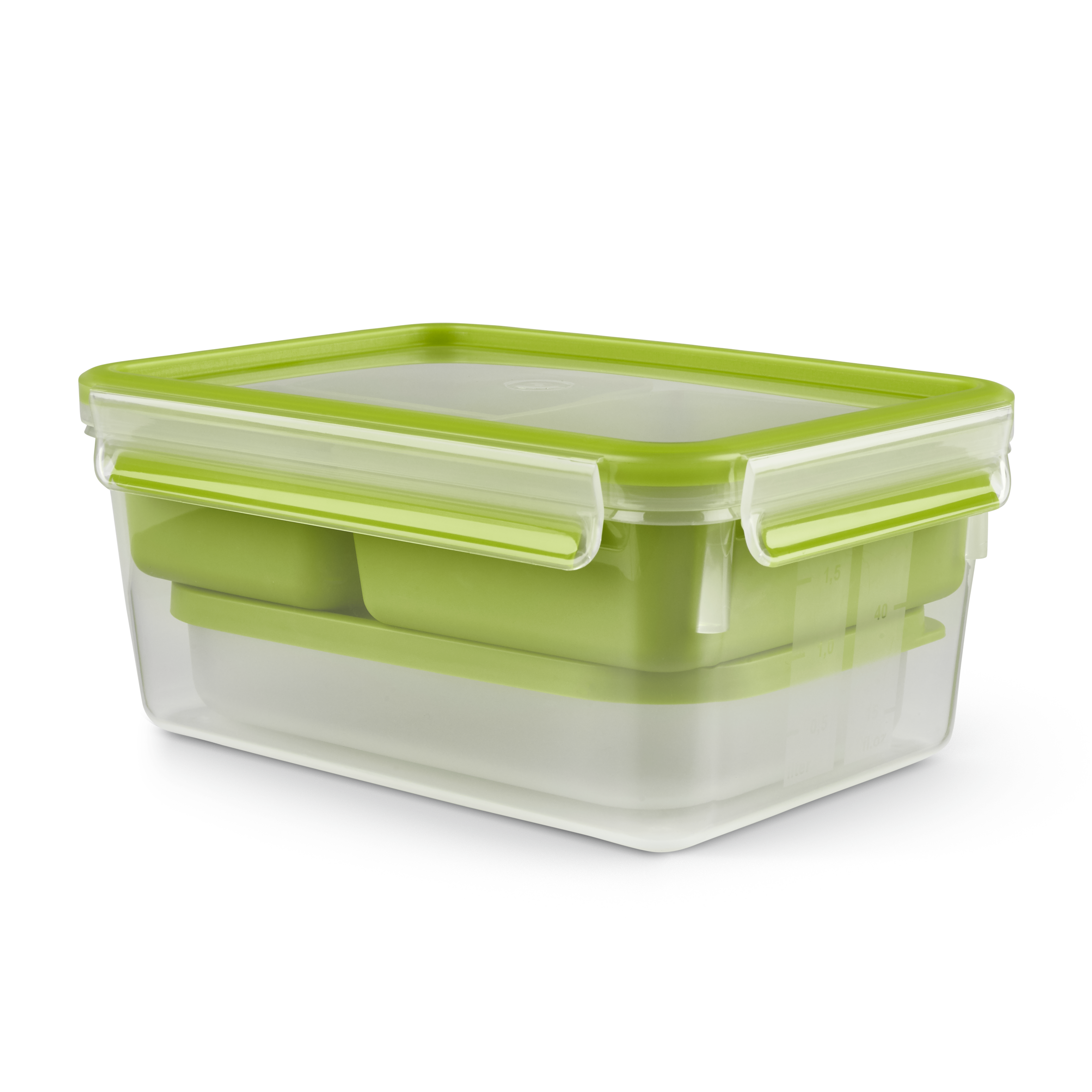 Tárolódoboz Tefal Master Seal To Go XL belső tálakkal N1071610 Négyszögletű 2,3 l