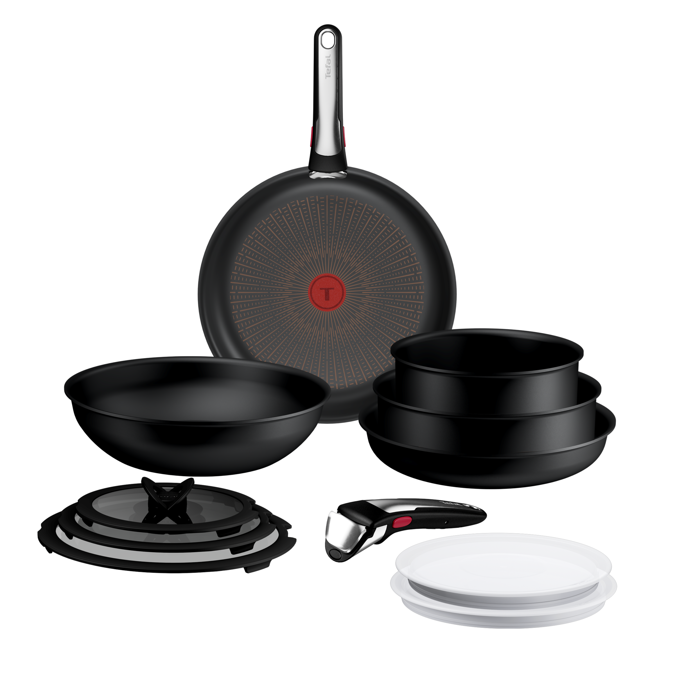 P0009853 Ingenio Excellence+ egymásba rakható edénykészlet, Tefal, 12 részes