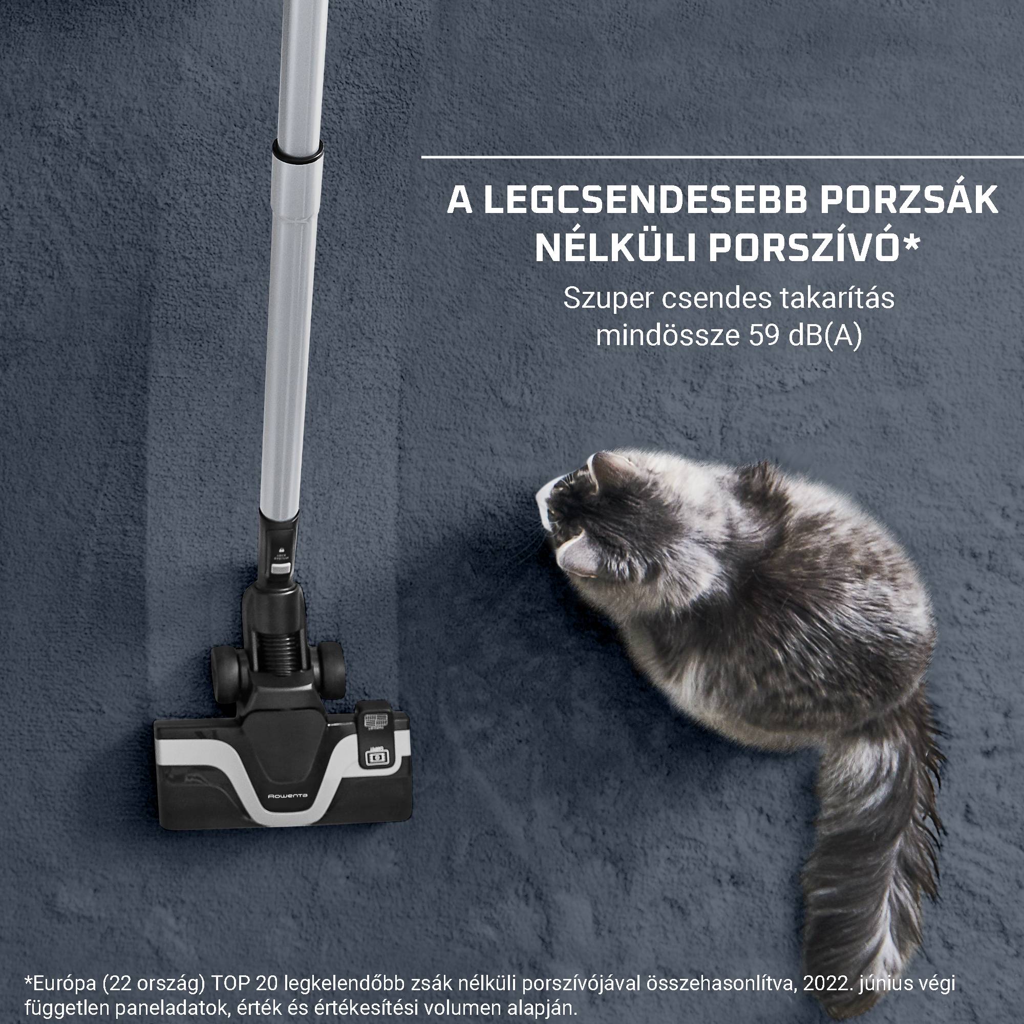 Porzsák nélküli porszívó Silence Force Cyclonic Effitech® 59 dB Parquet RO7935EA