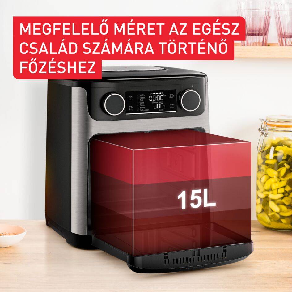 Légkeveréses fritőz Tefal Easy Fry Multifunction 15L FW556DE0 Fekete
