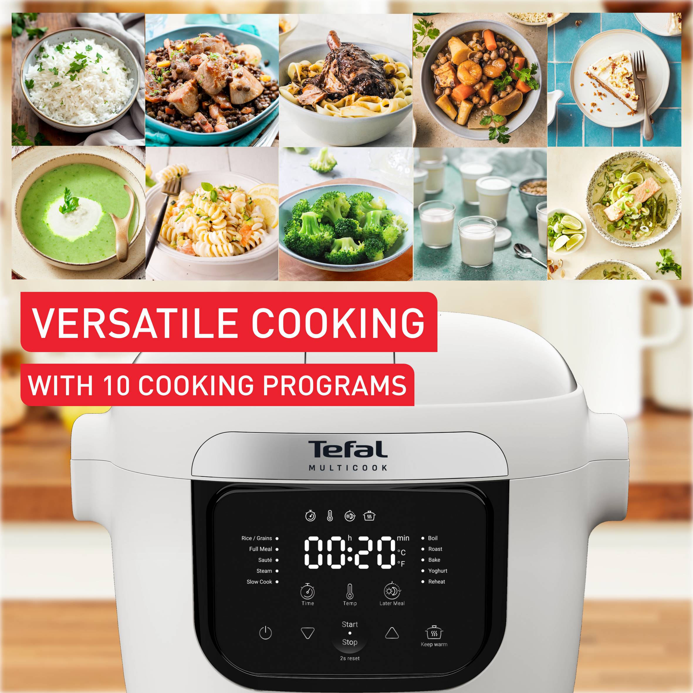 Többfunkciós elektromos kukta Tefal Multicook Basic MY700BF0 Fehér