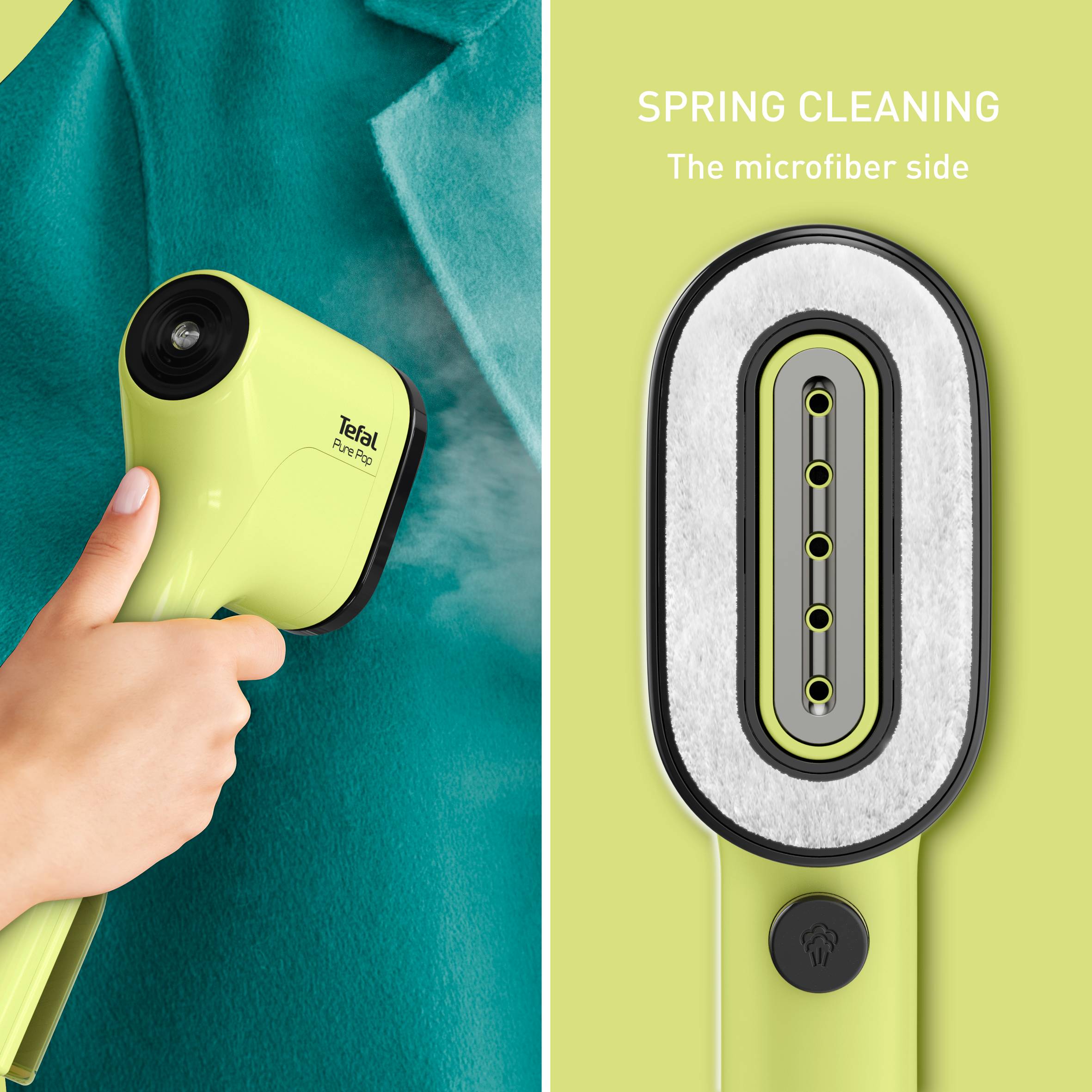 Kézi ruhagőzölő Tefal Pure Pop DT2025F0 Lime