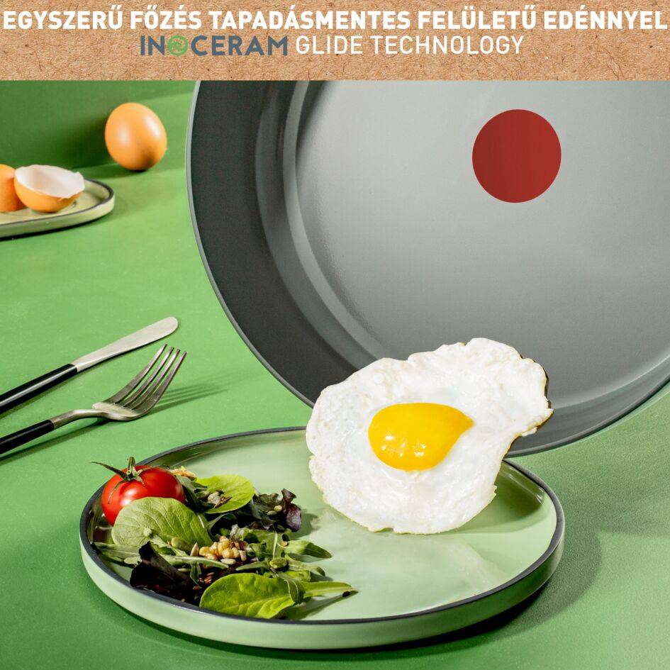 3 részes serpenyő készlet Tefal Renew On 20/24/28 cm C4279132 kerámia