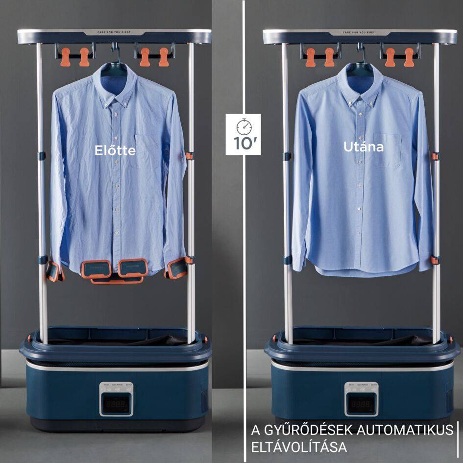 Higiénikus tisztítást és automatikus vasalást biztosító Care for You First YT2020E0