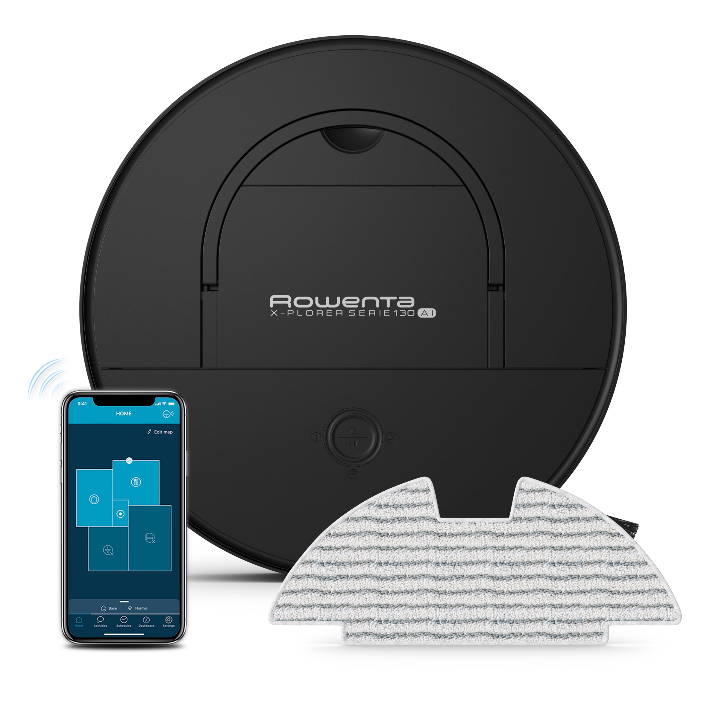 Robotporszívó Rowenta X-Plorer S130 AI Animal & Allergy 4v1 Laser & Camera 8cm RR9075WH