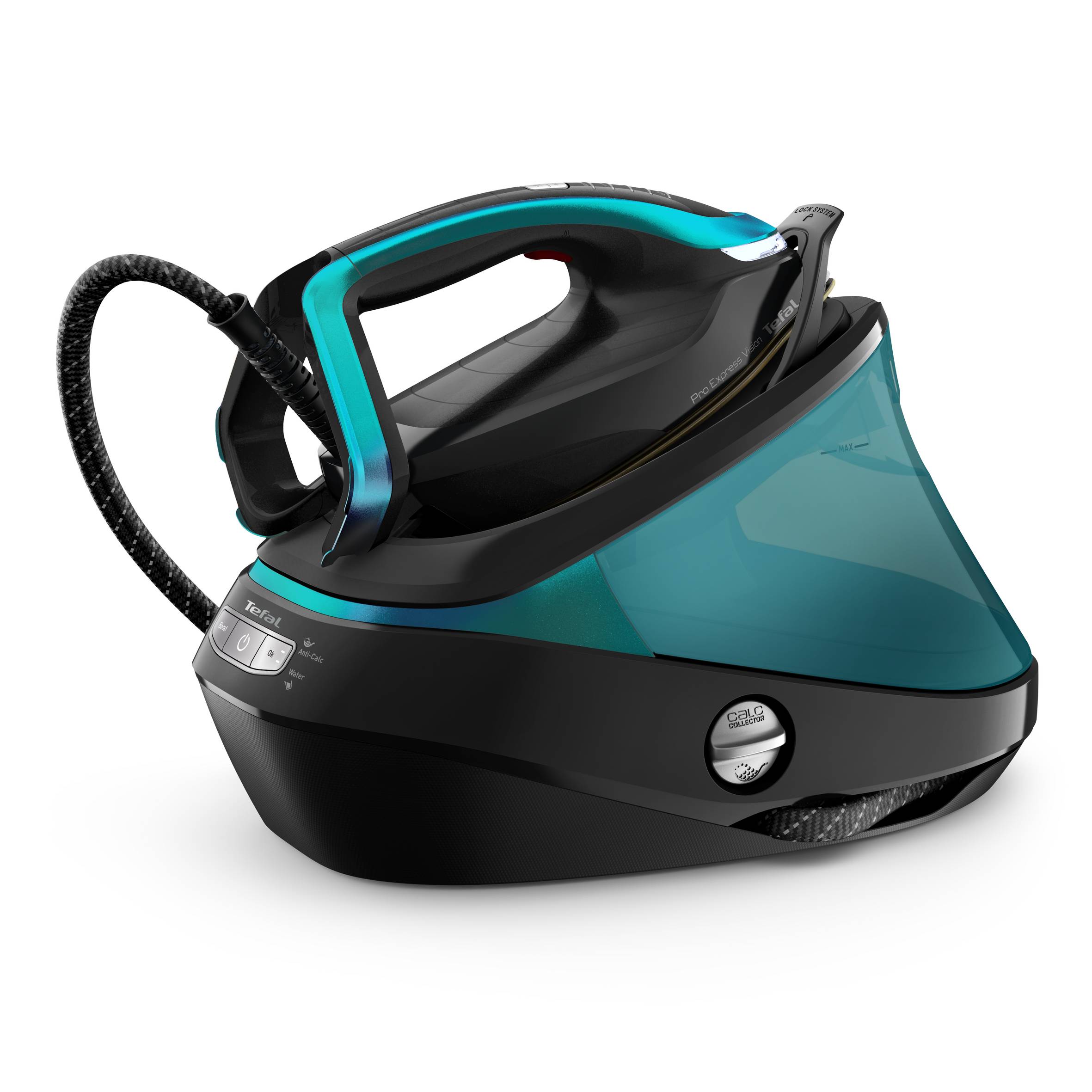 Gőzállomás Tefal Pro Express Vision GV9822E1 Korallkék/fekete