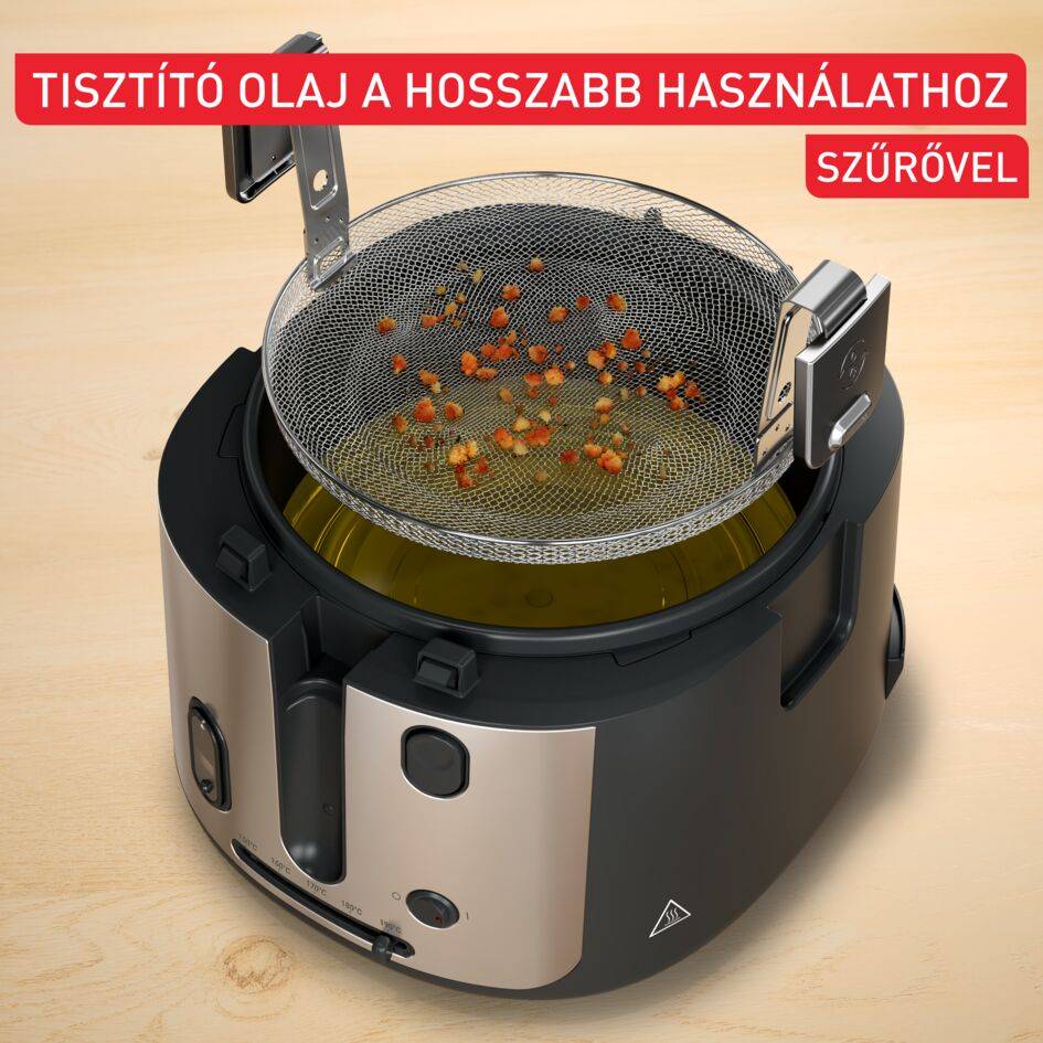 Tefal Filtra Vision+ olajsütő, FF2588E0, fekete