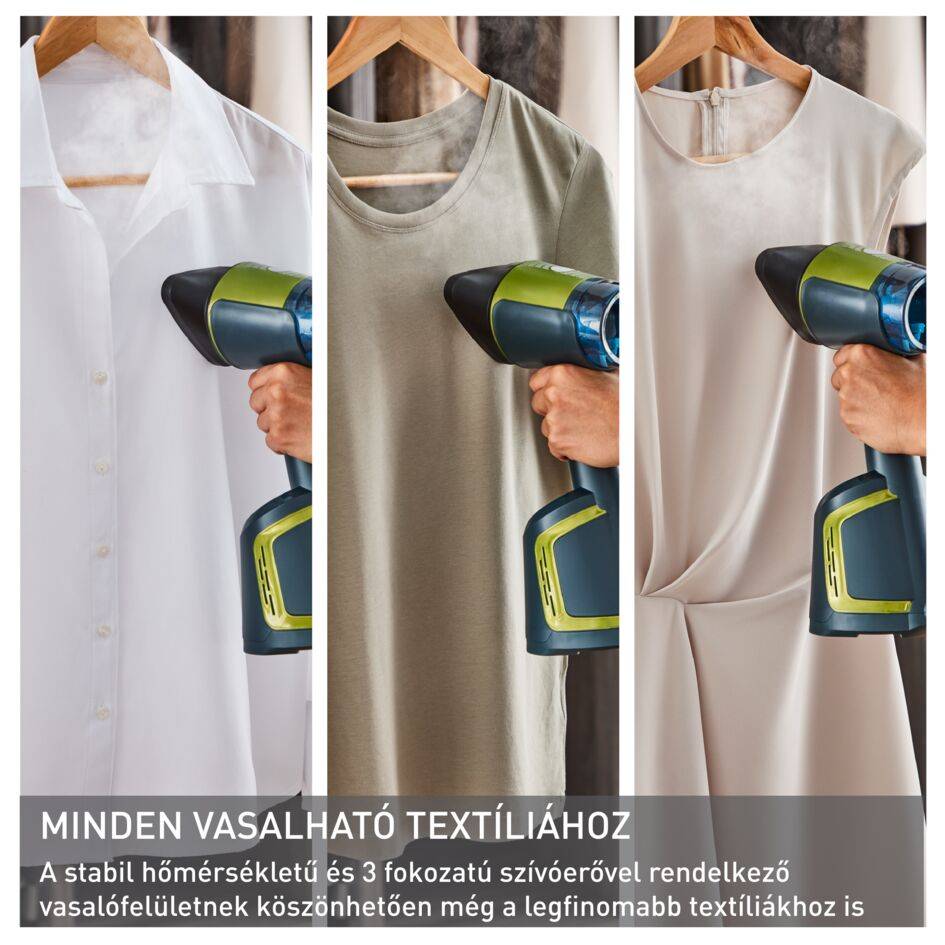 Tefal AeroSteam 2 az 1-ben kézi gőzölő és vasaló szívófunkcióval DT9810F0 Fekete